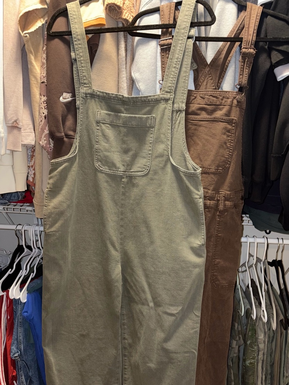 Aerie size small olive green overall romper